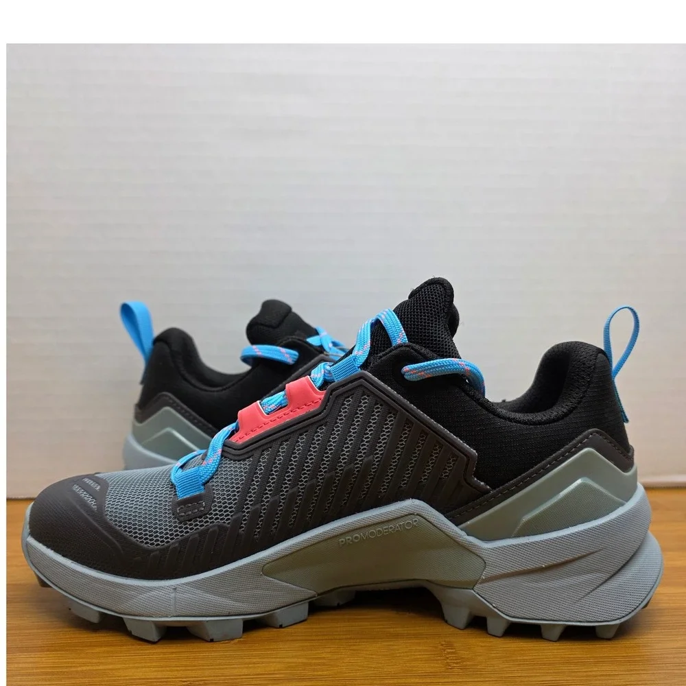 Adidas Terrex Swift R3 Hiking Shoes Grey Black Blue Pink GW2725 Womens 7